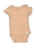 Gerber 100% Cotton Solid Tan Short Sleeve Onesie Size Newborn - photo 1