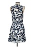 Parker 100% Polyester Animal Print Blue Cocktail Dress Size S - photo 2