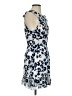 Parker 100% Polyester Animal Print Blue Cocktail Dress Size S - photo 4