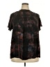 Torrid 100% Elastic Brown Short Sleeve Blouse Size 2X Plus (2) - photo 1