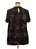 Torrid 100% Elastic Brown Short Sleeve Blouse Size 2X Plus (2) - photo 2