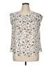 Ann Taylor LOFT Outlet 100% Polyester Ivory Sleeveless Blouse Size XL - photo 1