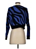 Boohoo Animal Print Blue Cardigan Size S - photo 2