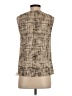 Ann Taylor 100% Polyester Tan Sleeveless Blouse Size 4 Petite - photo 2