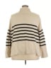 Gap 100% Cotton Stripes Tan Turtleneck Sweater Size XXL - photo 2