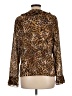 JM Collection Animal Print Brown Long Sleeve Blouse Size L (estimated) - photo 2