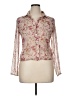 Classic 100% Polyester Floral Pink 3/4 Sleeve Blouse Size XL - photo 1