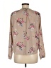S.R by Sweet Rain 100% Polyester Floral Tan Long Sleeve Blouse Size M - photo 2