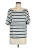 Shein Stripes Silver Short Sleeve T-Shirt Size 8 - 10 - photo 1