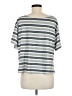 Shein Stripes Silver Short Sleeve T-Shirt Size 8 - 10 - photo 2
