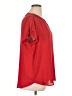 Pleione 100% Polyester Red Short Sleeve Blouse Size XL - photo 4