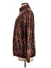 Susan Graver Print Burgundy Track Jacket Size L - photo 5