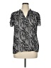 Rose + Olive 100% Polyester Black Short Sleeve Blouse Size 1X - photo 1