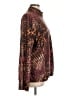 Susan Graver Print Burgundy Track Jacket Size L - photo 4