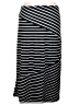 Choices Stripes Black Casual Skirt Size L - photo 1