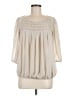 Max Edition 100% Polyester Ivory 3/4 Sleeve Blouse Size M - photo 1
