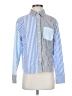 Talbots 100% Cotton Stripes Blue Long Sleeve Button-Down Shirt Size S - photo 1