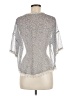 Imaginary Voyage 100% Polyester Silver Short Sleeve Blouse Size M - photo 2