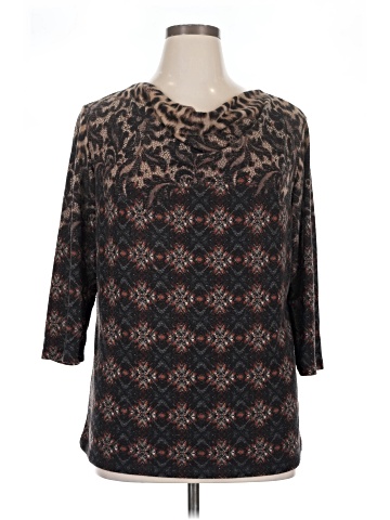 Christopher & Banks 3/4 Sleeve T-Shirt (view 1)