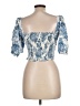 Reformation Blue 3/4 Sleeve Blouse Size 10 - photo 2
