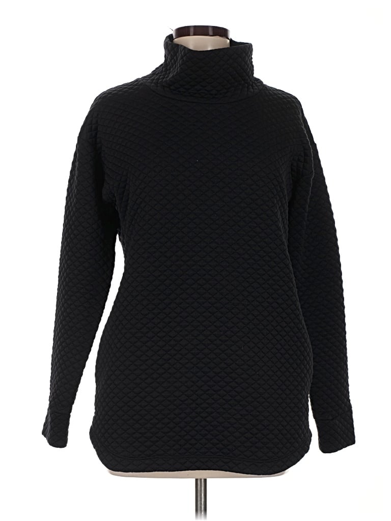 Pre-owned New Balance Turtleneck Sweater In Black