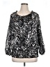 Baggage 100% Polyester Silver Long Sleeve Blouse Size 1X - photo 1