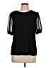 CeCe Black Short Sleeve Top Size L - photo 1