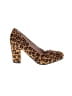 Forever Animal Print Brown Heels Size 7 - photo 1