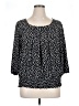 Bay Studio Polka Dots Black 3/4 Sleeve Blouse Size XL - photo 1