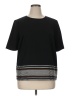 Badgley Mischka Black Short Sleeve Top Size 14 - photo 1