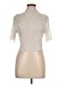Lush 100% Polyester Ivory Short Sleeve Top Size L - photo 1
