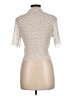 Lush 100% Polyester Ivory Short Sleeve Top Size L - photo 2
