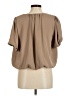 Pleione 100% Polyester Tan Short Sleeve Blouse Size M - photo 2