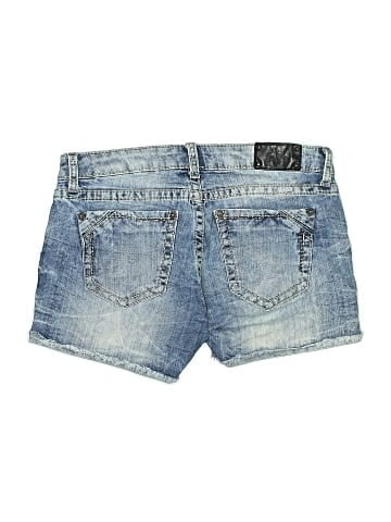 Buckle Black Denim Shorts (view 2)