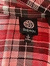 Bobeau 100% Polyurethane Plaid Burgundy 3/4 Sleeve Blouse Size L - photo 7
