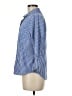 Gretchen Scott Designs Checkered-gingham Blue 3/4 Sleeve Blouse Size M - photo 5