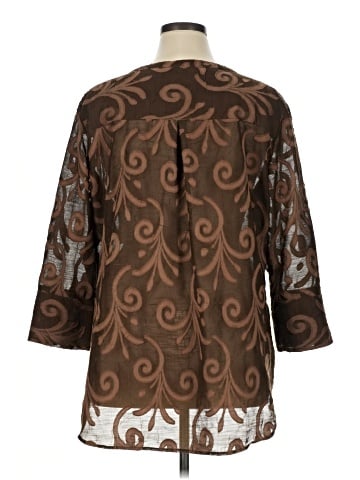 Cali And York 3/4 Sleeve Blouse (view 2)