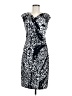 Evan Picone Graphic Silver Cocktail Dress Size 6 - photo 1