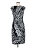 Evan Picone Graphic Silver Cocktail Dress Size 6 - photo 2