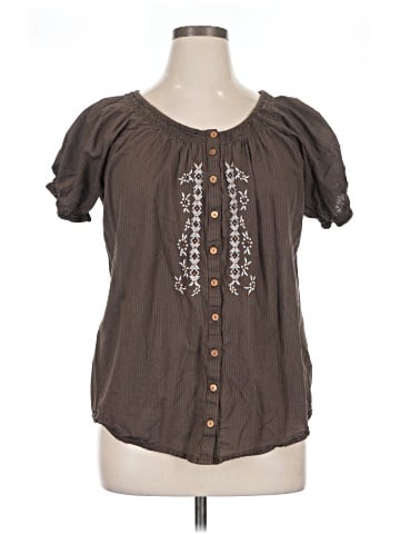Essentials Short Sleeve Blouse (view 1)