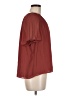 Halogen 100% Polyester Burgundy Short Sleeve Blouse Size M - photo 4