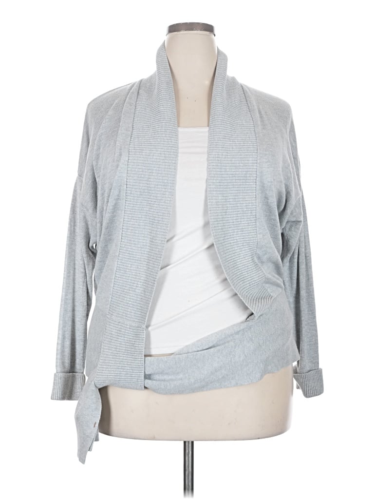 Pre-owned Eloquii Cardigan Sweater In Gray