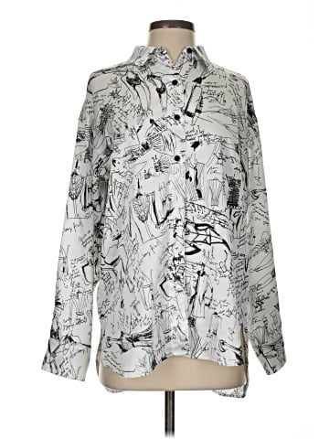Karl Lagerfeld Paris Long Sleeve Blouse (view 1)