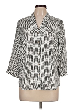 Dana Buchman 3/4 Sleeve Button Down Shirt