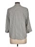 Dana Buchman Houndstooth Gray 3/4 Sleeve Button-Down Shirt Size L - photo 2