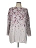Purejill Floral Gray 3/4 Sleeve Blouse Size L - photo 1