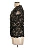Janet Chung 100% Polyester Black Short Sleeve Blouse Size L - photo 5