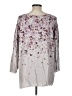 Purejill Floral Gray 3/4 Sleeve Blouse Size L - photo 2