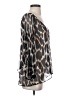Lavender Brown 100% Silk Gray Blouse Size XS - photo 4