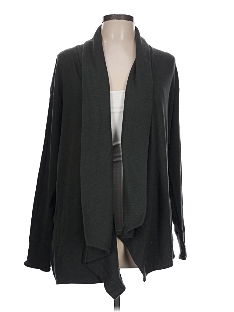 Pre-owned Athleta Cardigan Sweater In Green
